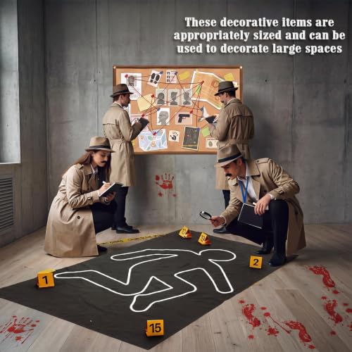 Crime Scene Party Decorations Kit for Detective Themed Events - 71 Pieces