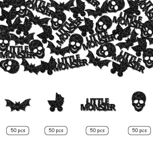 Halloween Baby Shower Confetti 200pcs Gothic Spooky Party Decor Glitter Sprinkles