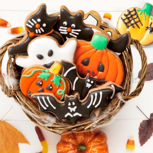 Halloween Cookie Cutter Set - 12 Stainless Steel Shapes for Baking & Party Decorations
