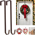 12-Inch Metal Wreath Door Hanger - Bronze 2-Pack | Heavy Duty Front Door Decor