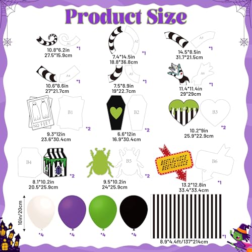 Halloween Beetle Car Decorations Kit for Trunk or Treat and SUV