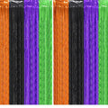 Halloween Foil Fringe Curtains 2 Pack - Large 3.3x6.6ft Party Decoration