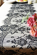 Letjolt Black Lace Table Runner 14x120 Inches Elegant Wedding Decor - Variation 1