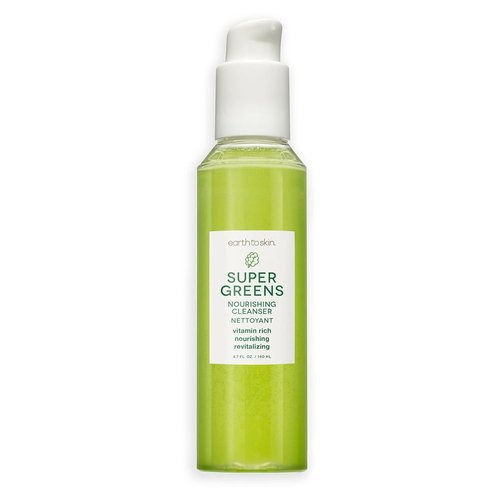 Earth To Skin Super Greens Face Cleanser - Nourishing Daily Wash for All Skin Types | 4.7 Fl Oz