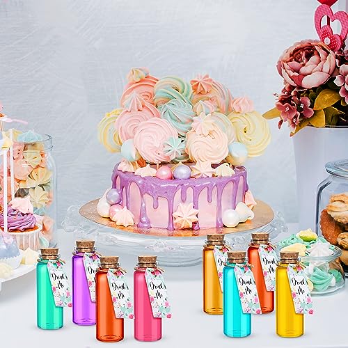 60 Pcs Halloween Mini Glass Potion Bottles with Cork and Labels - DIY Decor