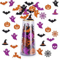 Halloween Vase Fillers Glitter Decor Set - Spooky Pumpkin Ghost Bats