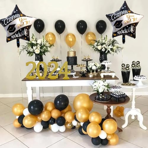 Gold Glitter Number 0 Table Centerpiece - 11.8 Inch Party Decoration
