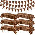 9 Pieces Creepy Carnival Halloween Decorations Set - Blood Splatter Banners & Tablecloth