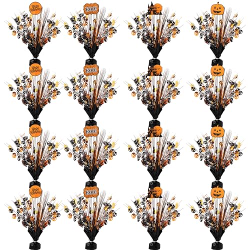 16 Pieces Halloween Metallic Foil Centerpieces & Cards - Orange Black Spooky Decor Variation of THIS listing