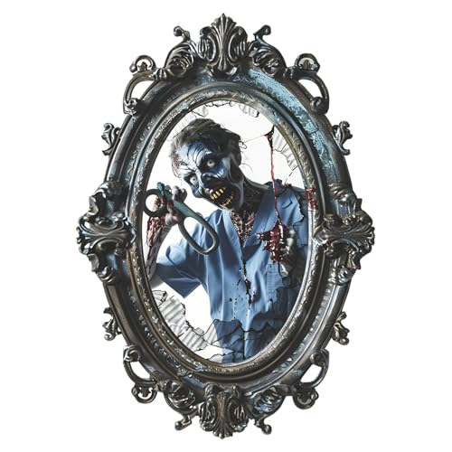 Halloween Wall Stickers Bloody Hands Broken Mirror Decals Haunted House Decorations