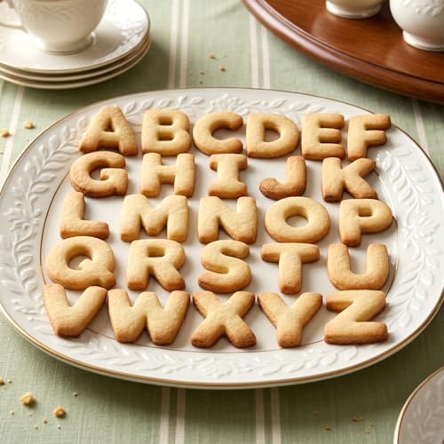 Alphabet Cookie Cutter Set - 26 Stainless Steel Letter Mold for Baking & Crafts