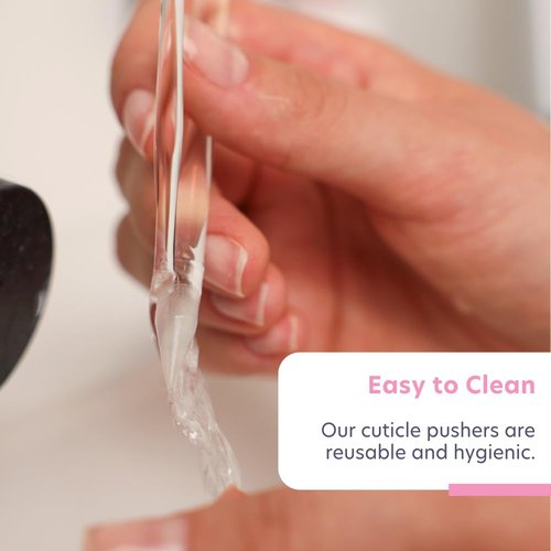 BONA FIDE BEAUTY Glass Cuticle Pusher - Dual-Ended Manicure Tool - Premium Czech Quality