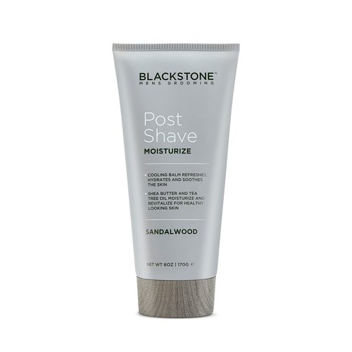Blackstone Men's Grooming Post Shave Moisturizer - Soothing Tea Tree Oil & Aloe Balm | Sandalwood (6 oz)