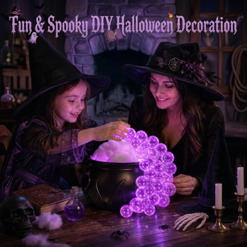 Indoor Halloween Bubbling Cauldron Decoration Kit with LED Lights & Accessories