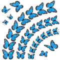 60Pcs Blue Monarch Butterfly Wall Stickers Decorations - Day of the Dead & Party Decor