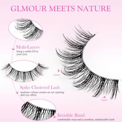 Wispy Doll Eye False Eyelashes - 30 Pairs Short Lightweight Strips - DZ-5 Variation