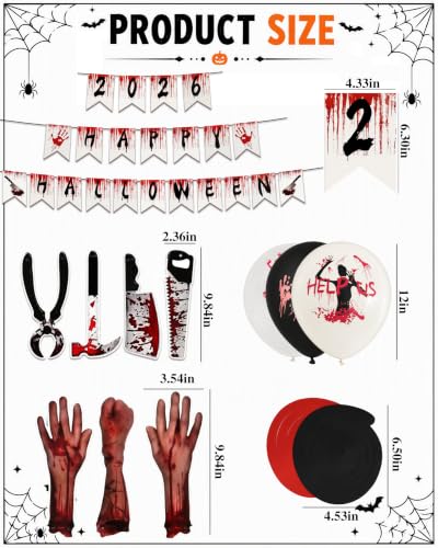 Bloody Halloween Banner & Decorations Set - Horror Party Kit