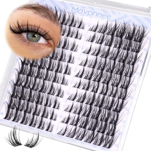 Cat Eye Anime Spiky Cluster Eyelash Extensions - Natural Wispy Lashes 120 Pcs