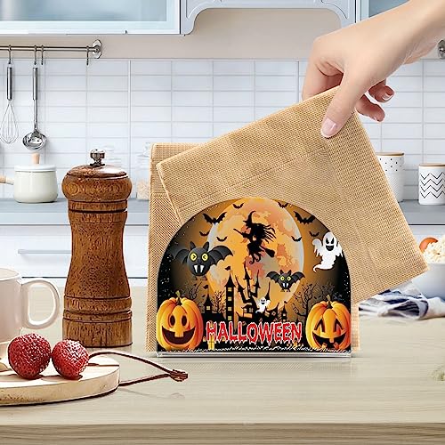 Halloween Witch Napkin Holder for Tables Acrylic Paper Dispenser - Elegant Party Decor