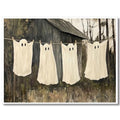 Ghost Wall Art Canvas Poster - Unframed 16x12 Inch Creepy Halloween Decor