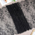 Black Lace Table Runner 30x120 Inch Long Tulle Fabric for Tables & Decor