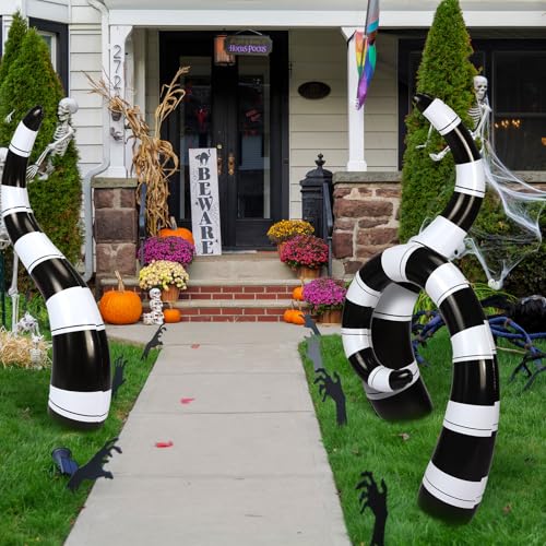 Inflatable Halloween Worm Decorations - Large Yard & Outdoor Decor Set of 3