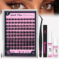 Cluster Lashes 100pcs False Eyelash Clusters DIY Fluffy Wispy Lash Kit 10-14mm