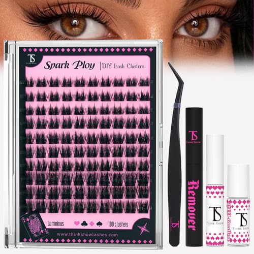 Cluster Lashes 100pcs False Eyelash Clusters DIY Fluffy Wispy Lash Kit 10-14mm