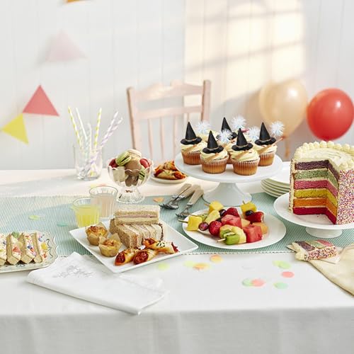 Magic Witch Cupcake Toppers Set with Broom & Hat - Design 6, 15 Pack Halloween Party Decorations