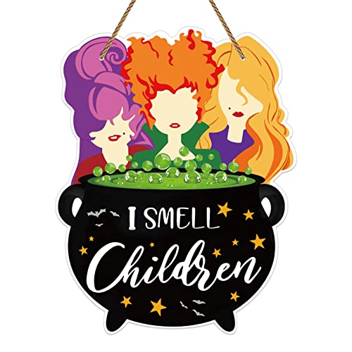 Halloween Hocus Pocus Door Sign - Spooky Witch Decor for Front Door & Wall