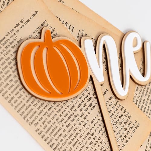 Pumpkin First Birthday Cake Topper - Wooden Pumpkin ONE Celebration Decor