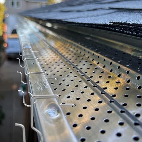 120 Pcs Stainless Steel Christmas Gutter Light Hooks Outdoor Mesh Light Hanger