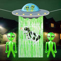 Alien Door Curtain with Foil Fringe for Space Party Decorations