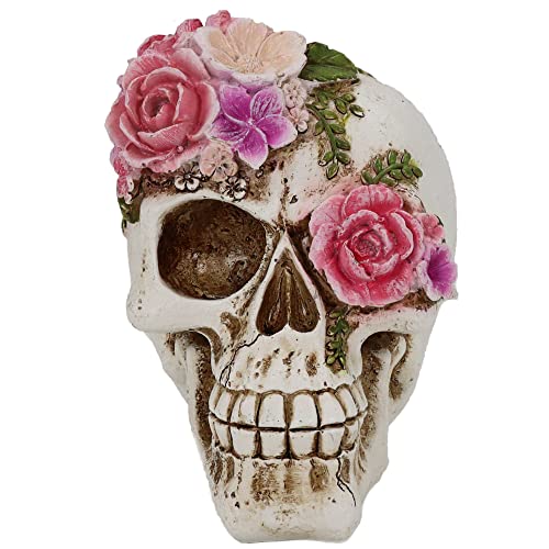 Resin Skull Head Decor Statue - Life Size Halloween Home Decoration