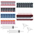Halloween Blood Bag Drink Set - 50 Reusable 10oz IV Style Party Favors with Syringe & Funnel - Style1