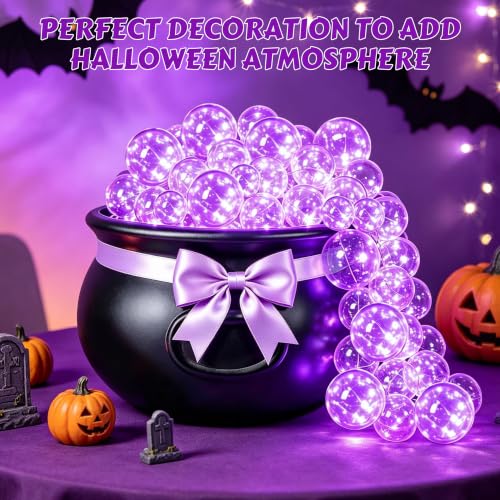 Halloween Witches Cauldron Decorations Set - Purple Bubbling DIY Prop for Indoor Outdoor Parties