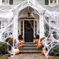 1400 Sqft Halloween Spider Web Decorations with 150 Fake Spiders - Creepy Haunted House Decor
