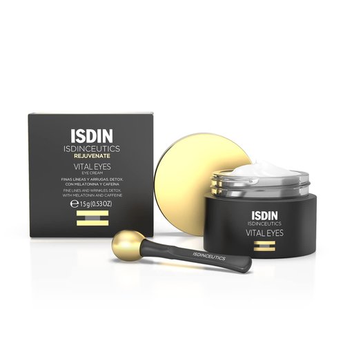 ISDIN Isdinceutics Vital Eyes - Night Eye Cream with Melatonin & Cooling Applicator for Wrinkles