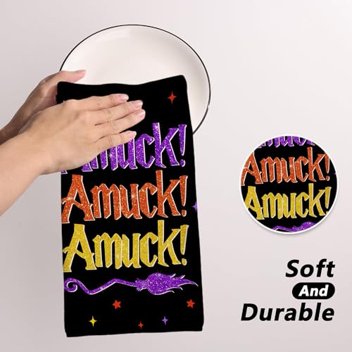 Halloween Kitchen Towels 18x26 Inch 2-Pack - Hocus Pocus Home Party Decor