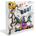 Halloween Pumpkin Gnome Decor - Wooden Sign with Variation B