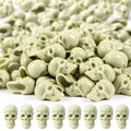 Mini Plastic Skull Heads Halloween Skeleton Figurines - 100pcs Prank & Decoration