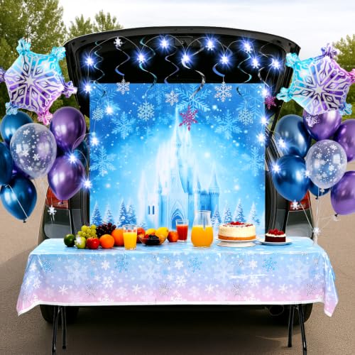 Halloween Snow Castle Trunk Decoration Kit with Balloons & Lights