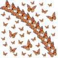 Orange 48 Pcs Monarch Butterfly Wall Decor - Realistic 3D Artificial Butterflies for Autumn & Home Decor