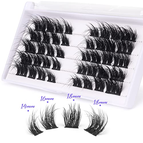 Flat Cluster Eyelash Extensions 3D Wispy Faux Mink Lashes - C Soft 40 Pack