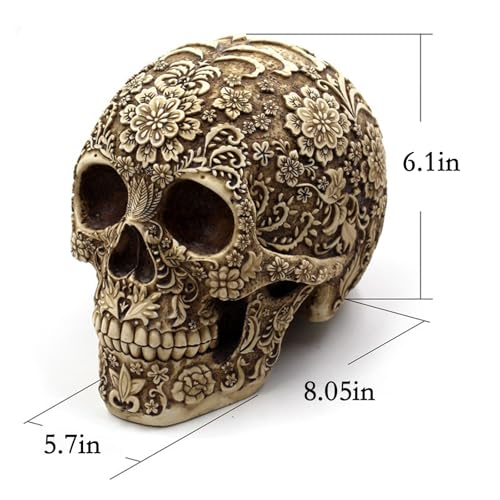 Life Size Plastic Skull Prop for Halloween Haunted House Gothic Decor