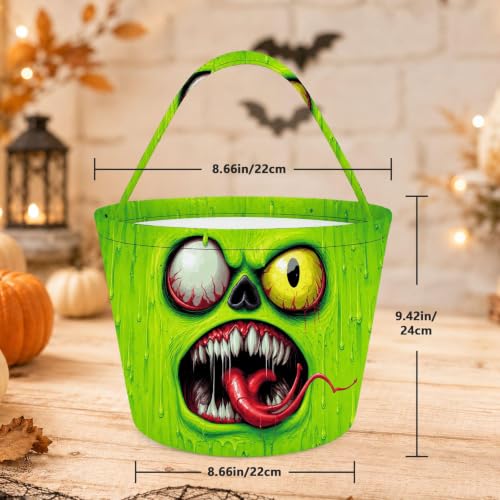 Monster Trick or Treat Bag - Foldable Candy Bucket for Halloween Party - 1 Pack
