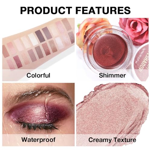 Waterproof Single Cream Eyeshadow Palette - Antique Rose Shimmer - 0.17 oz - R02