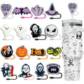 Halloween Silicone Straw Cover Caps for 30-40 oz Tumblers - Reusable & Decorative
