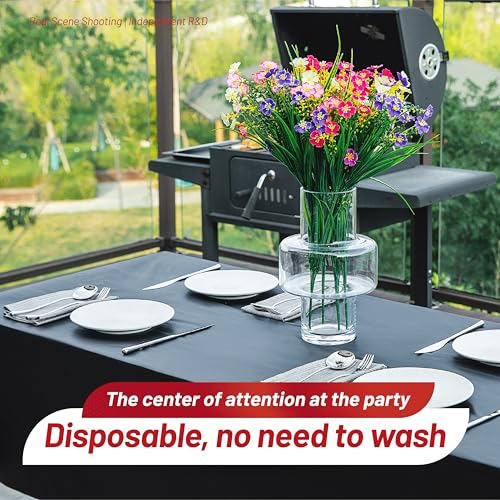 Black Plastic Tablecloth Roll 410 Ft x 54 In Disposable Rectangular Cover - Variation of THIS listing