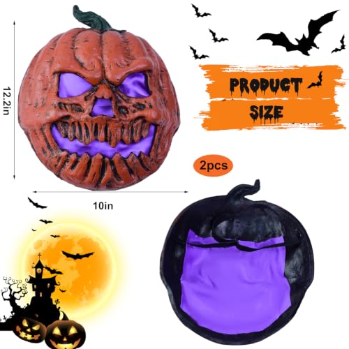 Halloween Pumpkin Light Covers 2PCS Purple Outdoor Porch Decor - Variation of THIS listing